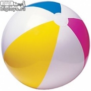 Надувной мяч разноцветный 61см